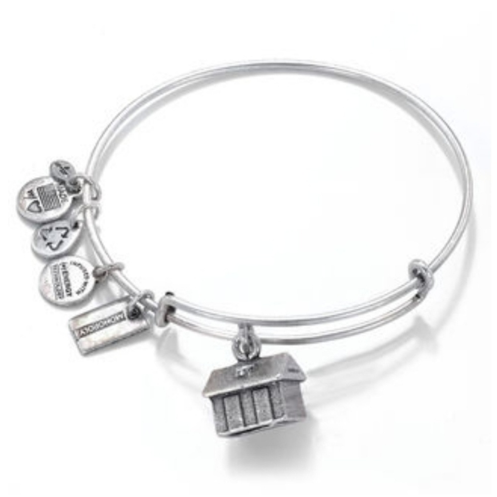 Alex and Ani silver Monopoly House bangle